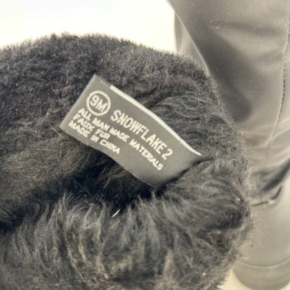 Judith Sport Faux Fur Lined Black Winter Snow Boots Womens 9M Snowflake Design - Picture 13 of 16